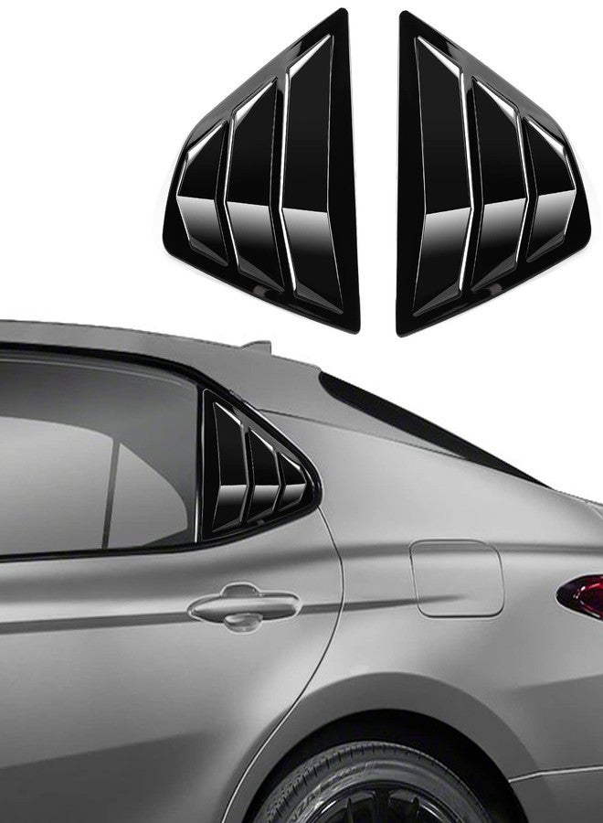 سي كيه إي ملحقات CKE متوافقة مع تويوتا كامري 2024، 2023، 2022، 2021، 2020، 2019، 2018 (لا تناسب موديلات 2025 وما بعدها) - أغطية فتحات تهوية جانبية خلفية للسيارة الرياضية - أسود لامع - Image 1